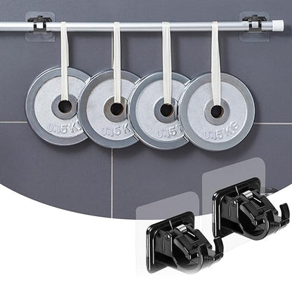 Heavy-Duty Wall-Mount Clip with Transparent Adhesive Base (2 Pc) Your Brand