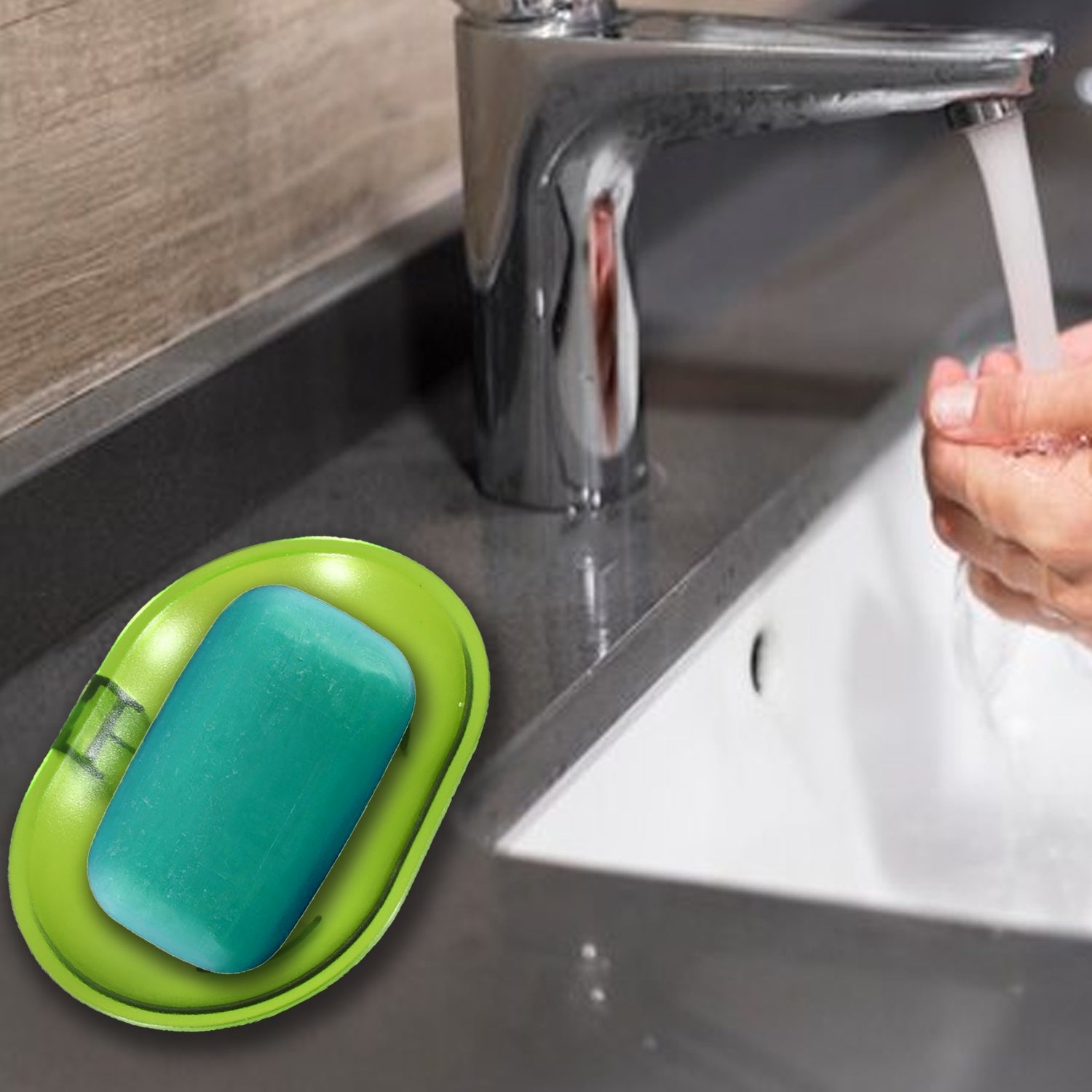 Plastic Soap Dish Holder for Bathroom Shower Wall Mounted Self Adhesive Soap Holder Saver Tray-Plastic Sponge Holder for Kitchen Storage Rack Soap Box, Bathroom ,Sabudani Your Brand