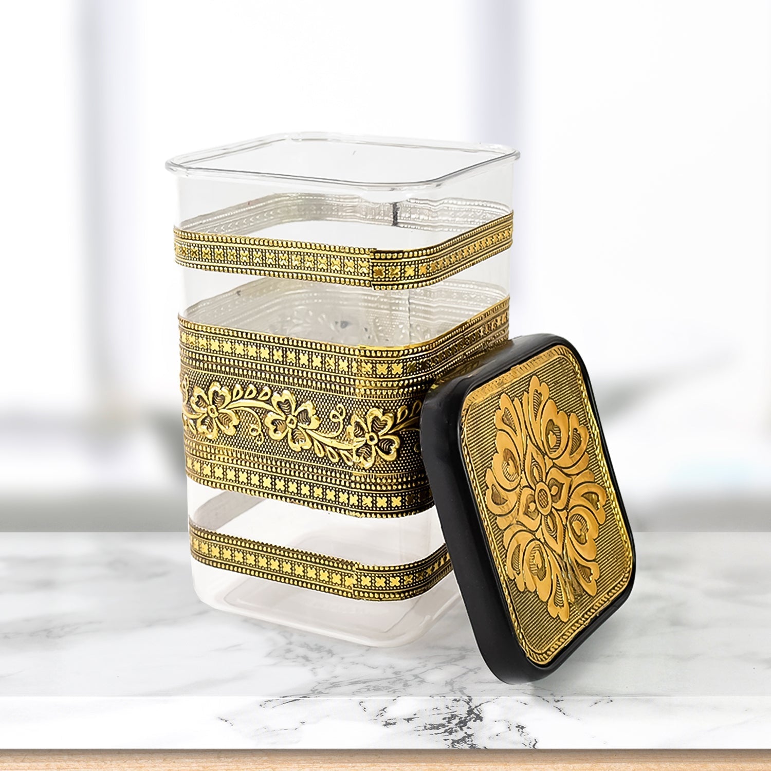 Plastic Rajwadi Container 2pcs set 1100ml Your Brand