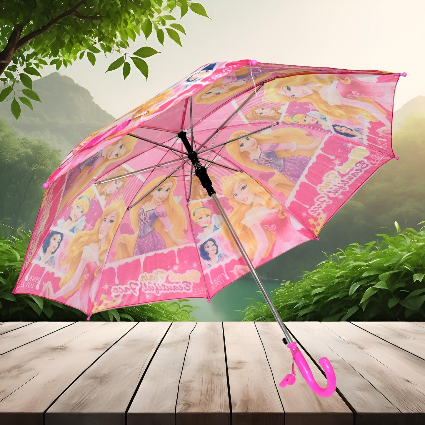 3 Fold Manual Open Umbrella | Windproof, Sunproof & Rainproof with Sturdy Steel Shaft | Easy to Hold & Carry | Umbrella for Women, Men & Kids (1 Pc) Your Brand