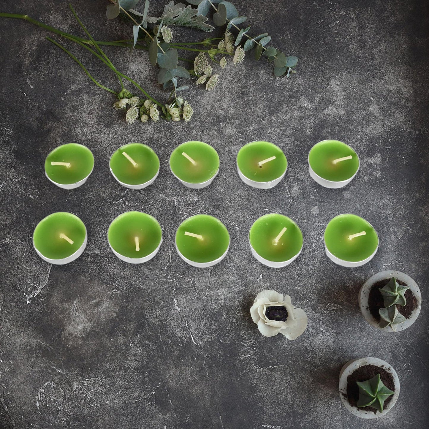 8-9 Hour Unscented Smokeless Candles – For Diwali, Christmas, Weddings, Parties & Mood Dinners, Diwali (10 Pc) Your Brand