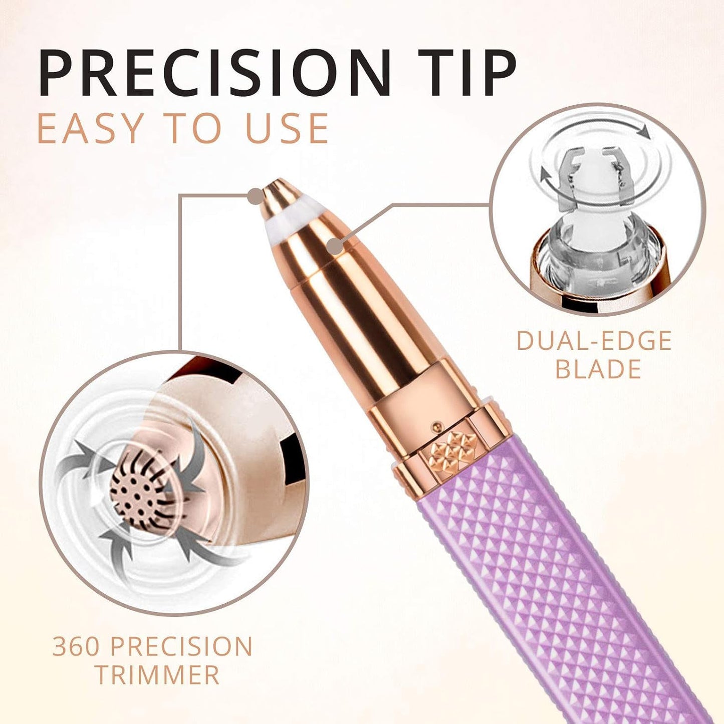 2-in-1 Eyebrow Razor & Painless Hair Shaver (1 Pc), Hair accessories Your Brand