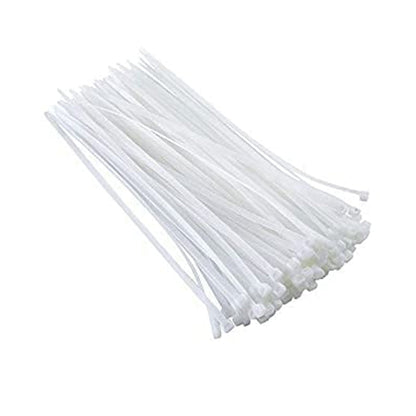 10Inch Nylon Self Locking Cable Ties, Heavy Duty Strong Zip Wire Tie. Pack of 100 - Black Your Brand