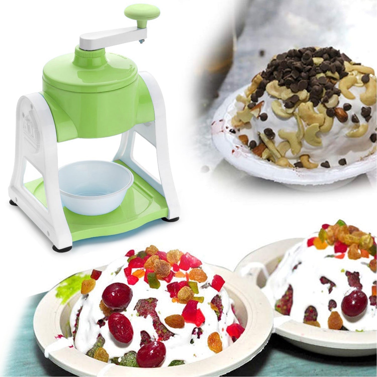 Ice Gola Maker Ice Snow Maker Machine | Ice Crusher | Indoor Outdoor Manual With Steel Blade & Antislip Grip Your Brand