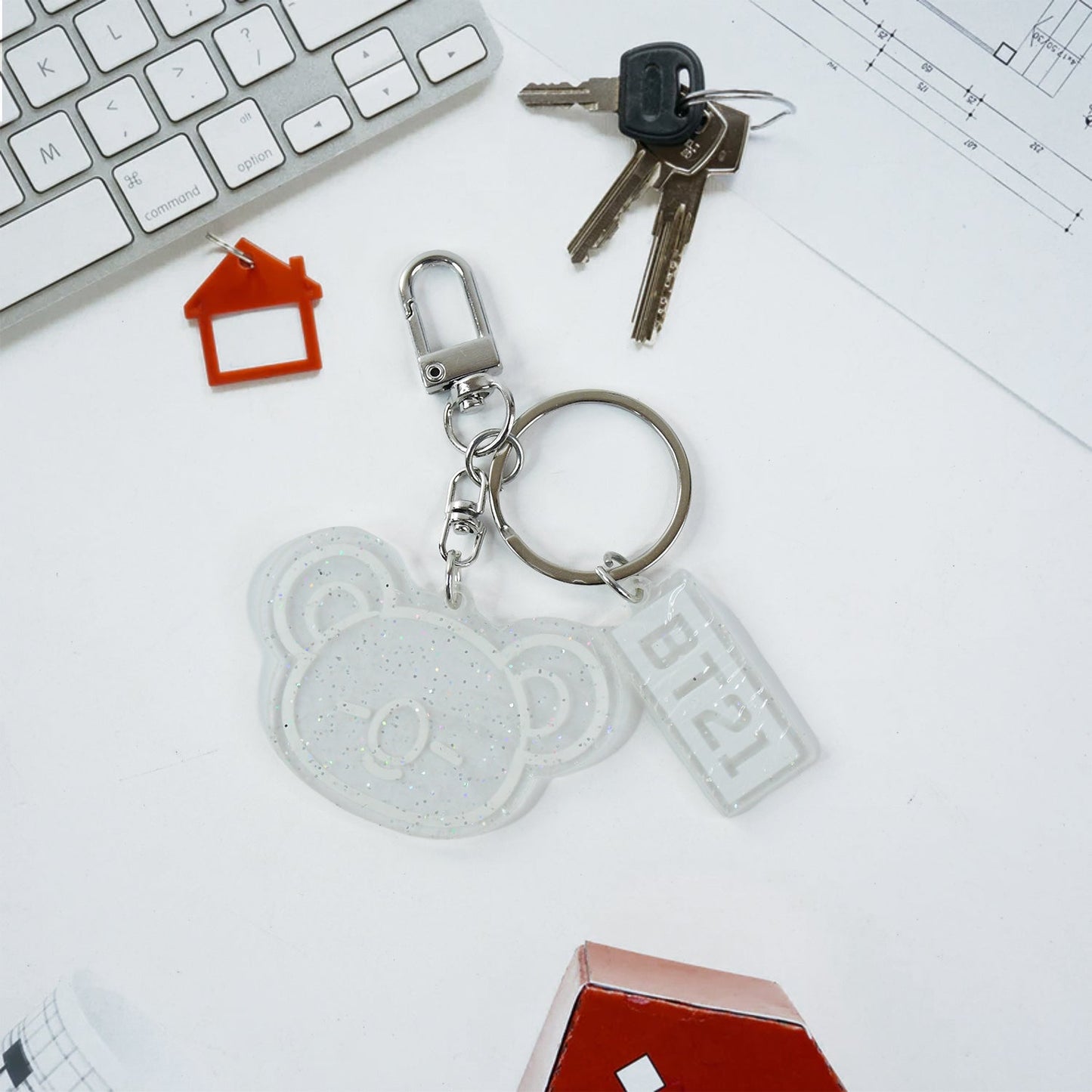 Cute Acrylic and Metal Keychains (1 Pc & mix design) Your Brand
