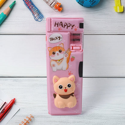 Magnetic Pencil Case / Compass Box With Sharpener (1 Pc) Your Brand