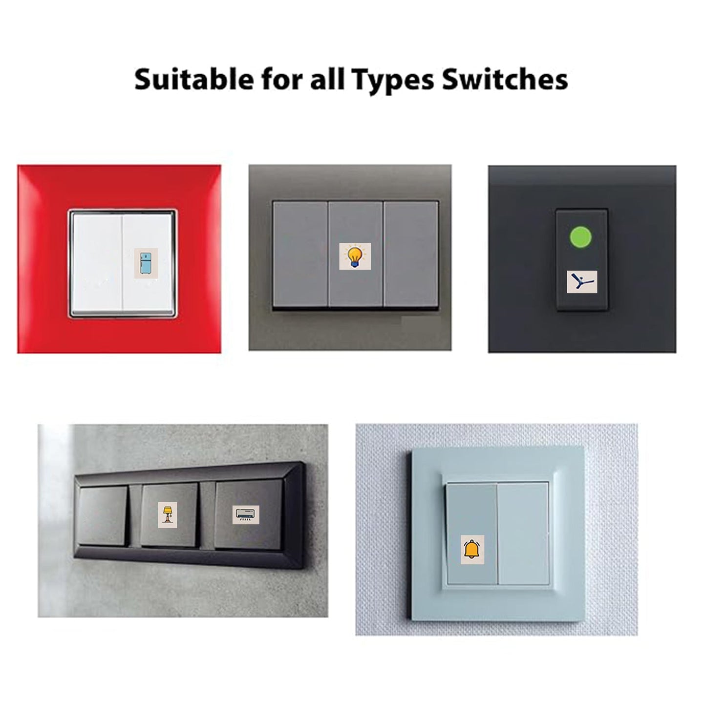 Smart Switch Icon Sticker Sheet (1 Sheet, 88 Icons) Your Brand