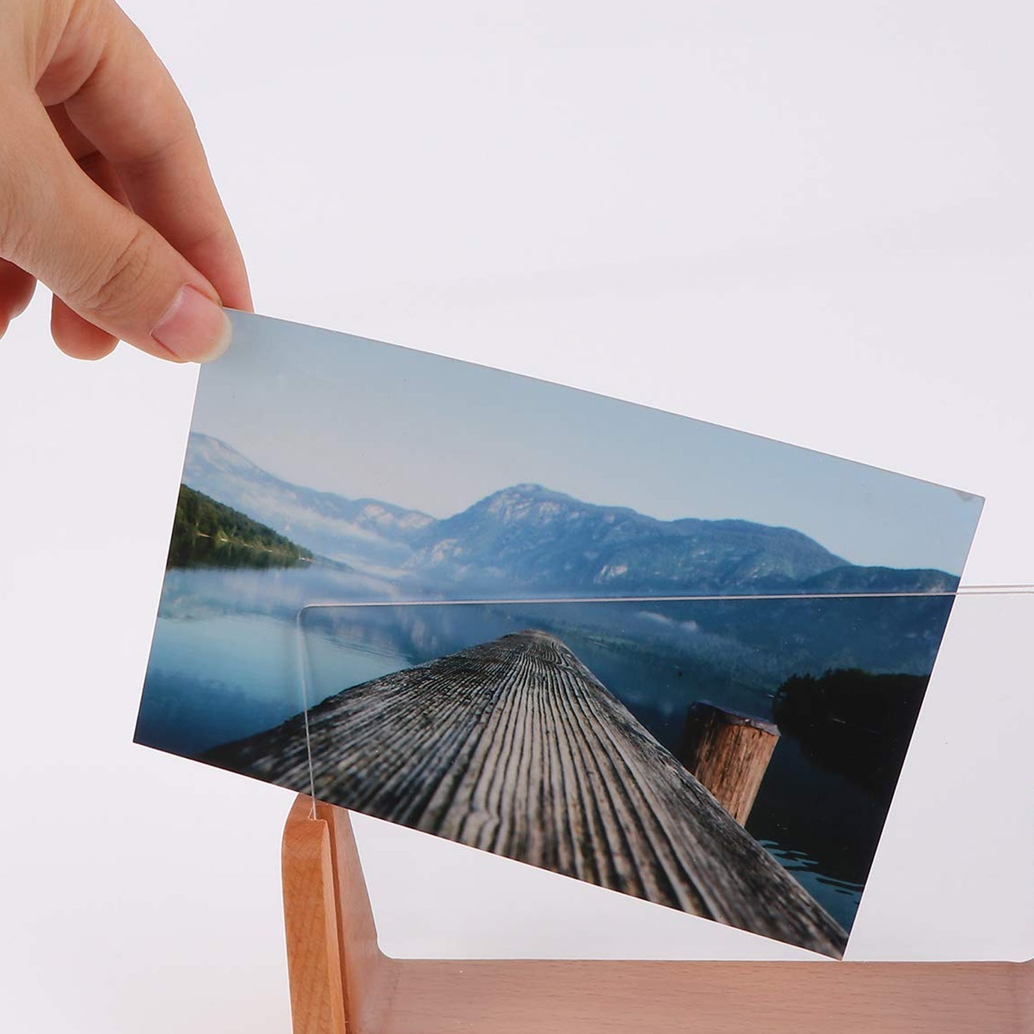  Wooden Picture Stand, Photo Frame Stand (1 Pc) Your Brand