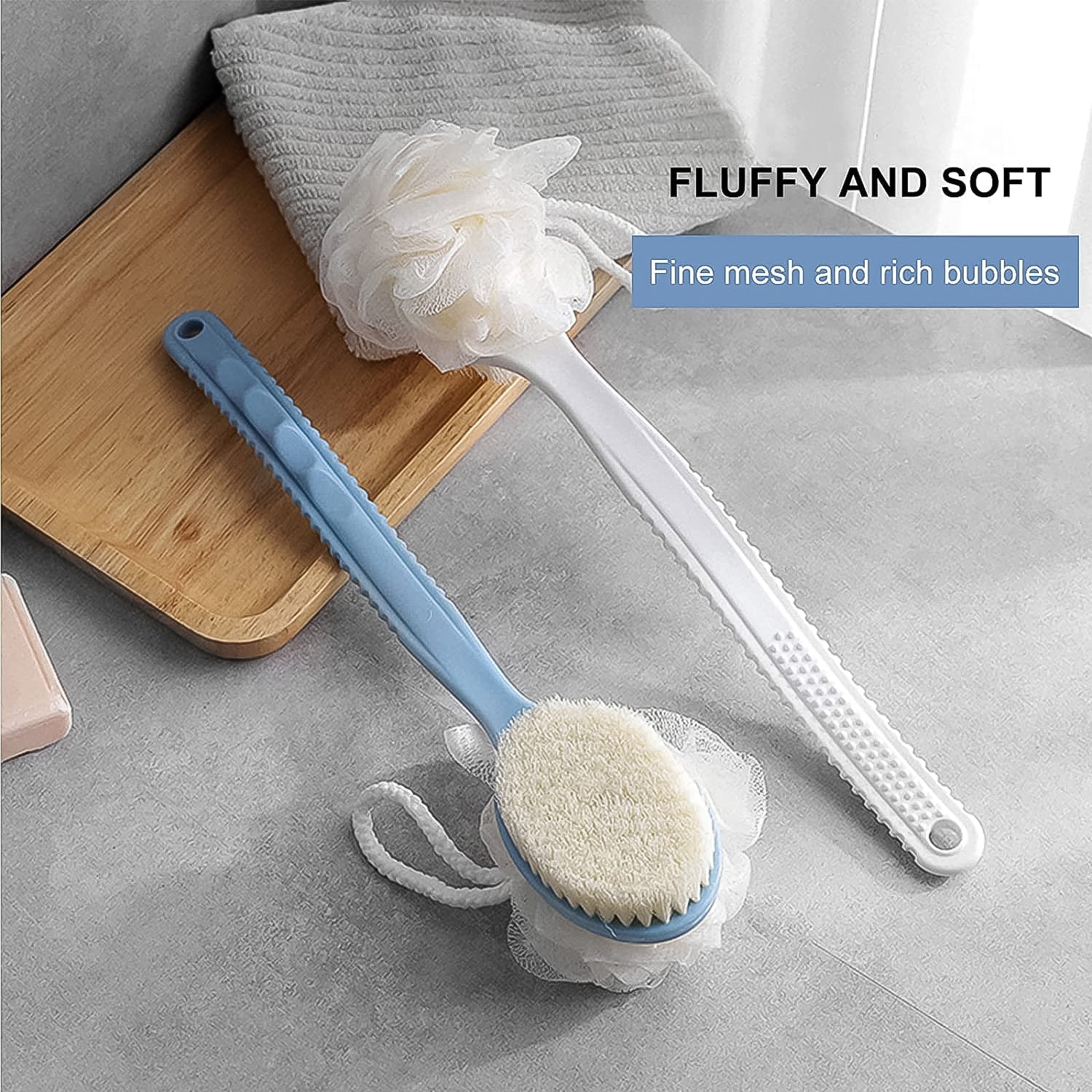 2in1 Bath Brush With Long Handle Your Brand