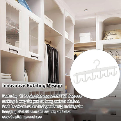 Rotatable Tank Top Hanger – Space Saving Closet Organizer for Dorms & Apartments (12-Hook) Your Brand