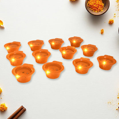 Flower Water Sensor Diyas for Diwali Decoration, Diwali (12 Pcs Set) Your Brand