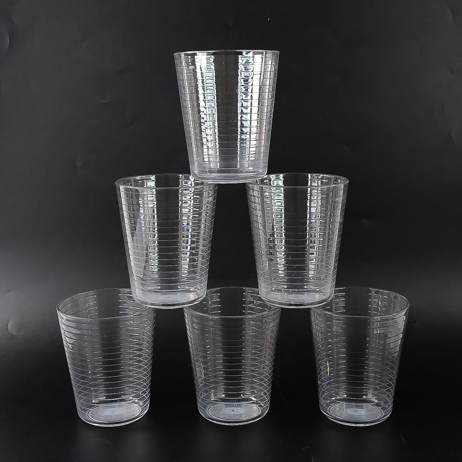 Apex Pyramid Ringo Plastic Glass – 300ml Approx | Durable, Crystal-Clear Tumbler Your Brand