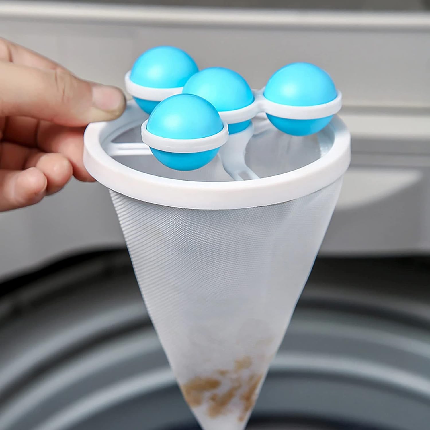 Floating Laundry Ball Lint Catcher – Reusable Hair & Fur Filter (1 Pc) Your Brand