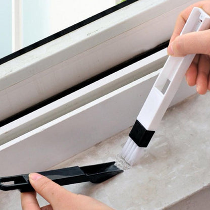 2 in 1 Multi-Function Plastic Window Slot Wardrobe Dust Removal Cleaning Brush Your Brand
