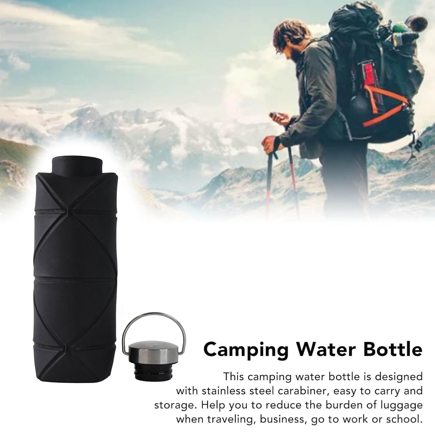 Collapsible Silicone Water Bottle Approx 750lML(1 Pc) Your Brand
