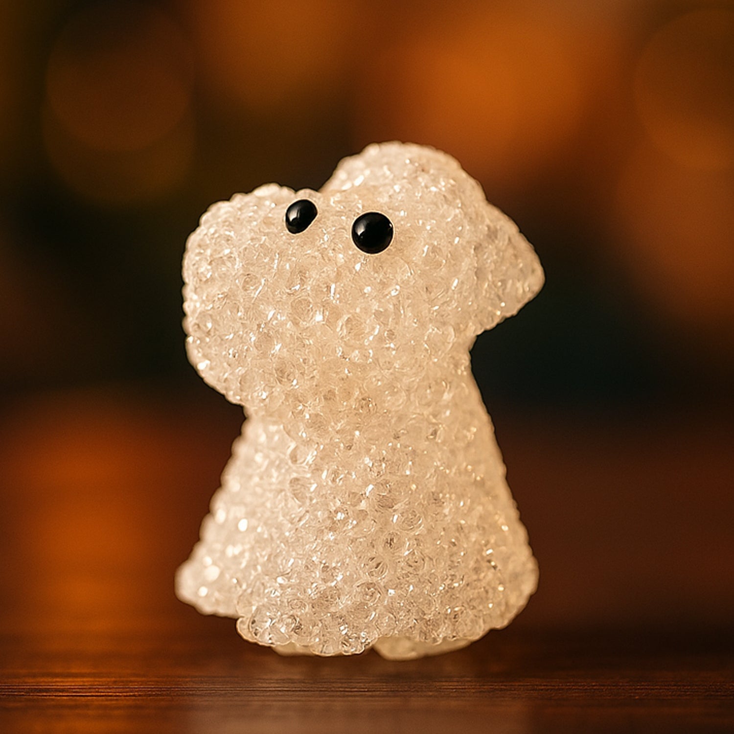 Dog Shape Crystal LED Night Light Lamp – Cute Glowing Animal Decorative Light (1 Pc) Your Brand
