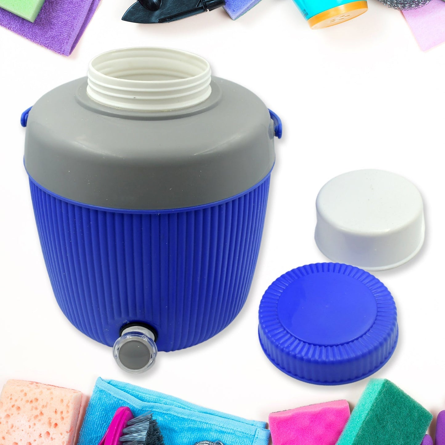 Insulated Water Jug, Insulated Plastic Water Jug with a Sturdy Handle, Water Jug Camper with Tap Plastic Insulated Water Storage Cool Water Storage for Home & Travelling (6000 ML) Your Brand