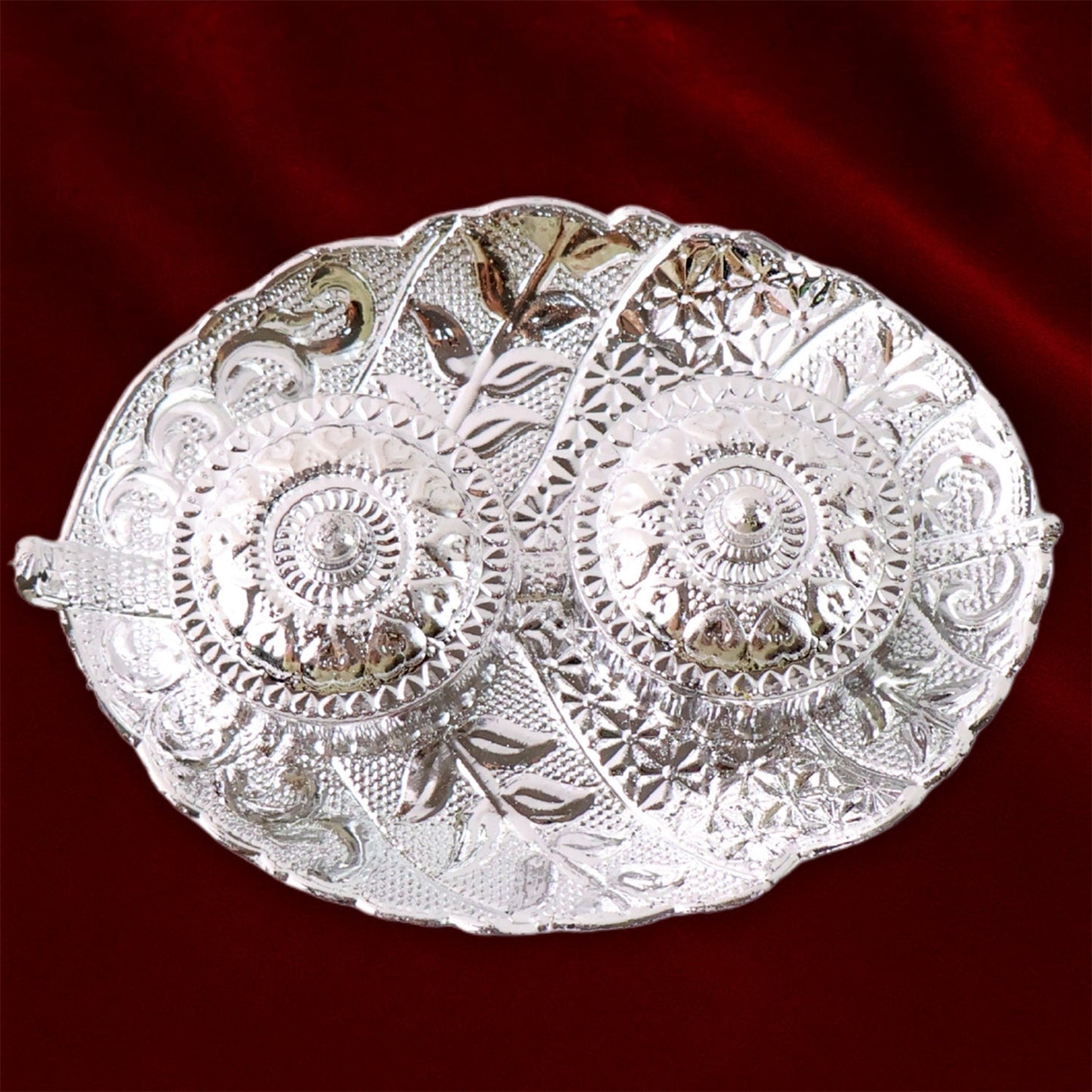 Leaf Shape Special Puja Thali (1 Pc / Mix Design) Your Brand