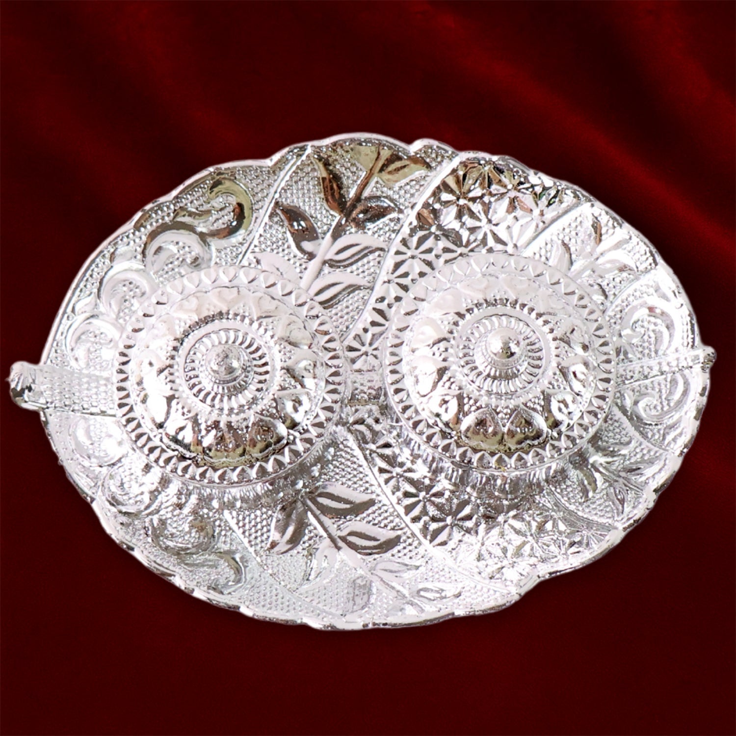 Leaf Shape Special Puja Thali (1 Pc / Mix Design) Your Brand