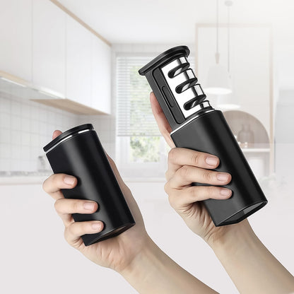 3-Stage Knife Sharpener, Knife grinder Three-sided blade for both water (1 Pc) Your Brand
