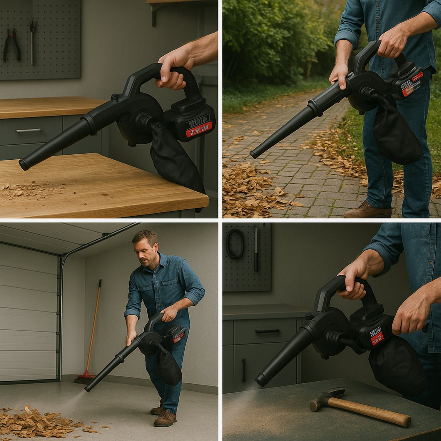 Multi-Purpose Home and Garden Air Blower Kit with Collection Bag for Easy Cleaning Your Brand