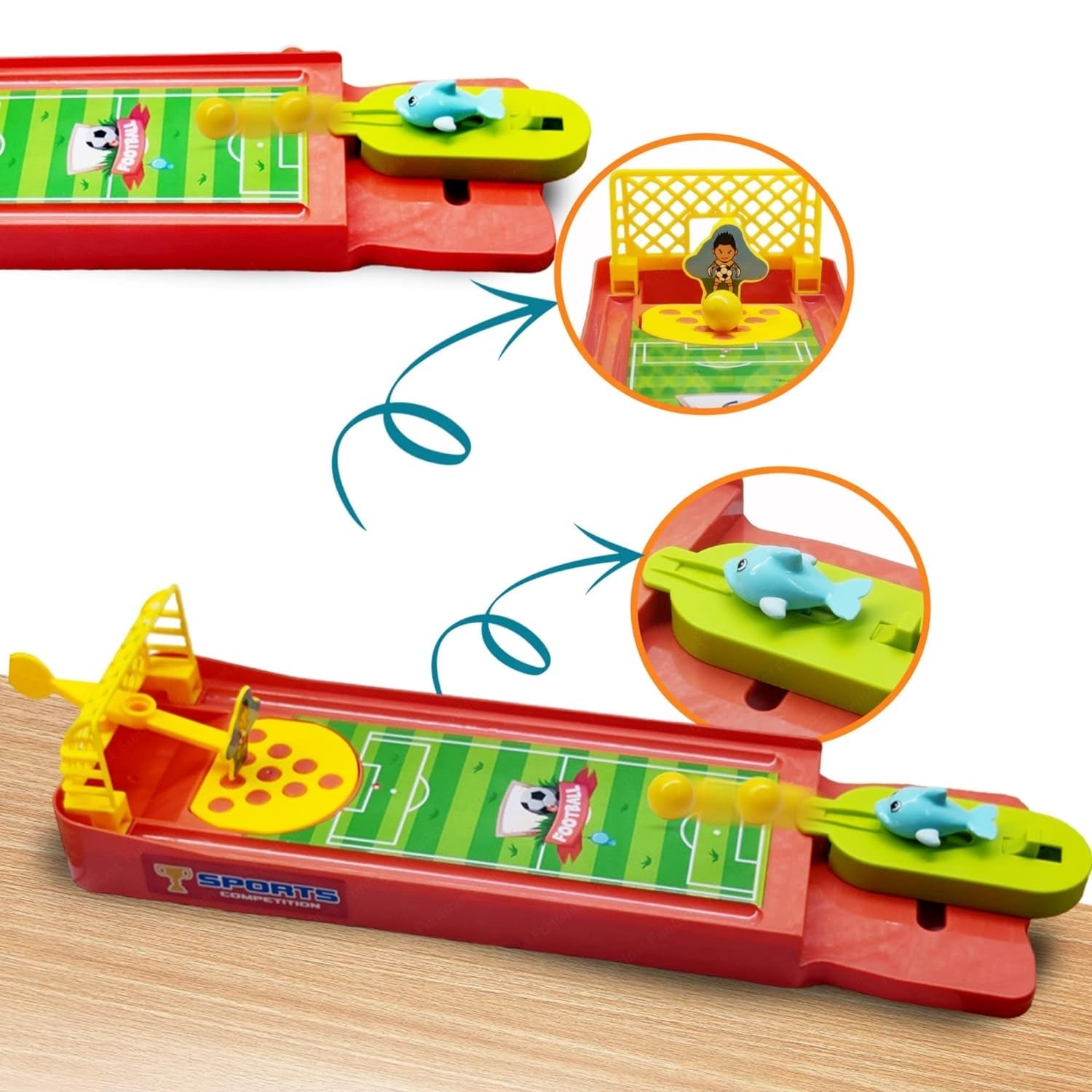 Mini Table Top Finger Football Game for Kids-Desktop Game for Kids & Adults, Fun Indoor Finger Bowling Game for Boys & Girls, Family Board Game Your Brand