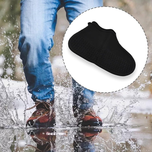 Non-Slip Silicone Rain Reusable Anti skid Waterproof Fordable Boot Shoe Cover (Small Size / 1 Pair / Mix Color) Your Brand