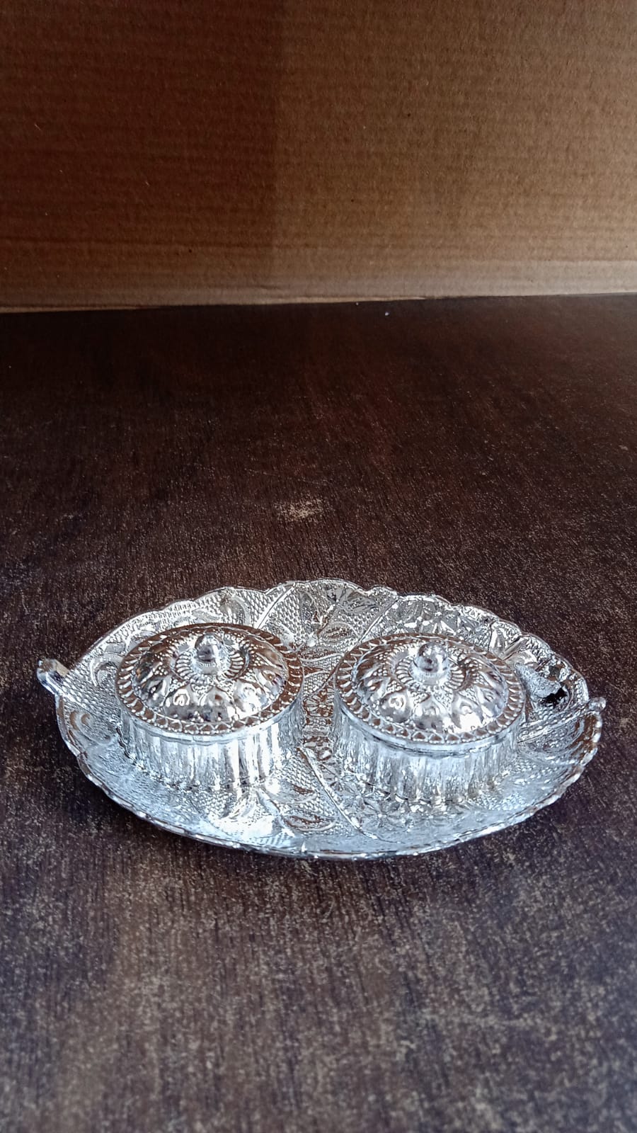 Leaf Shape Special Puja Thali (1 Pc / Mix Design) Your Brand