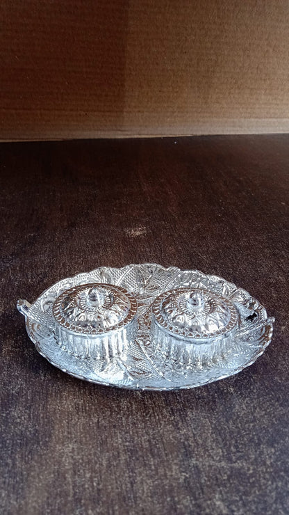 Leaf Shape Special Puja Thali (1 Pc / Mix Design) Your Brand