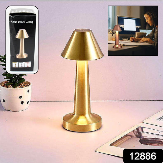 LED Lamp with Touch Control | Decorative Desk Lamp, Portable Metal LED Table Lamp, USB Rechargeable, 3 Color, 3 Levels Brightness, Dimmable Eye Protection Modern Lamp for Home Decor Party Kids Room Bedroom (1 Pc) Your Brand