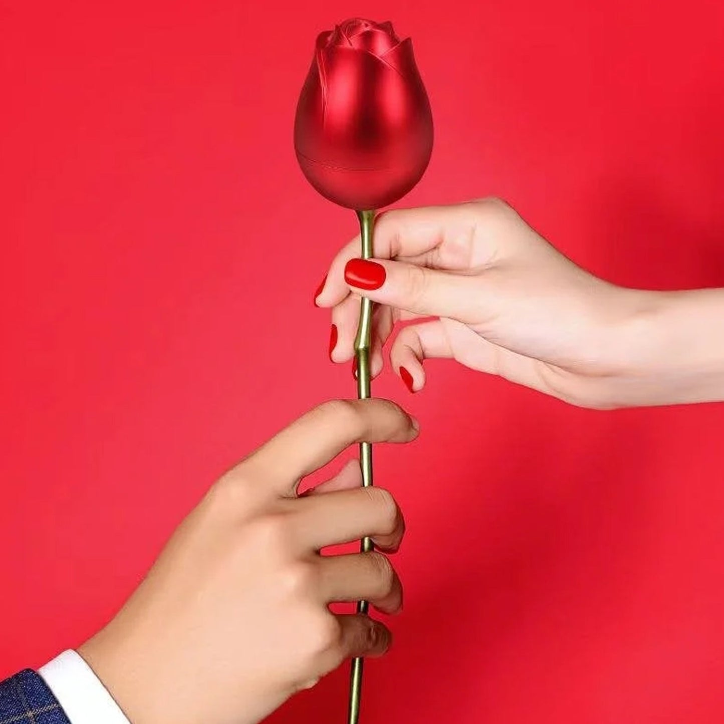 Plastic Red Rose Couple Rings Box-Fancy Rings Box (No Rings Included / 1 pc) Your Brand