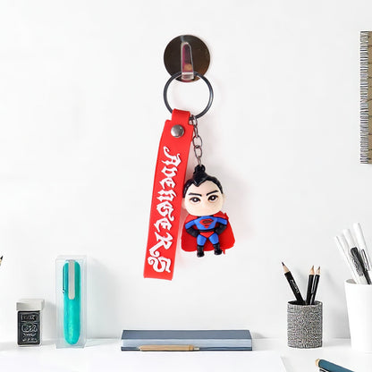 Cute Cartoon Silicone 3D Key Chain with Metal Hook & Strap (Pack of 1) Your Brand