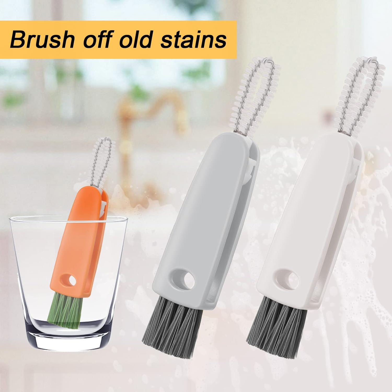 3-in-1 Multifunctional Cleaning Brush Set – Mini Bottle, Cup & Lid Cleaner (1 Pc) Your Brand