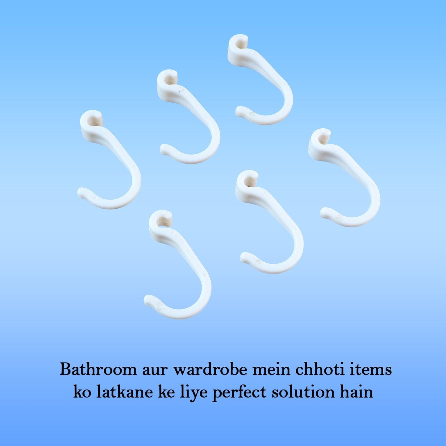 Small Plastic Hooks (6 Pc) Your Brand