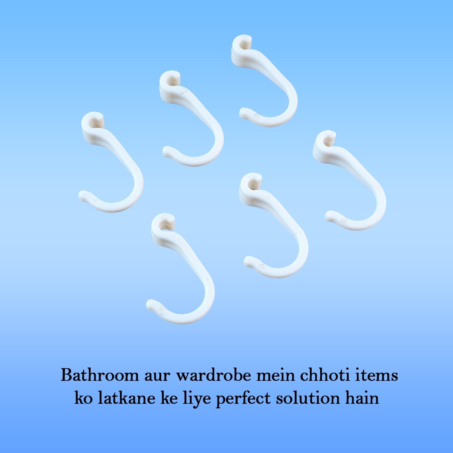 Small Plastic Hooks (6 Pc) Your Brand