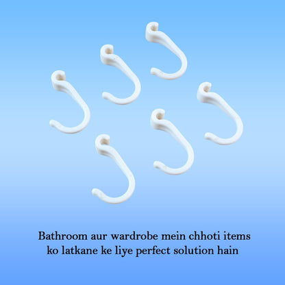 Small Plastic Hooks (6 Pc) Your Brand
