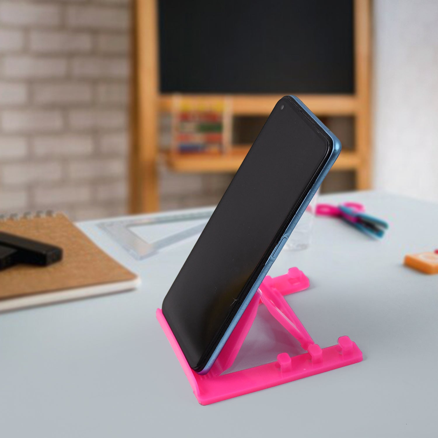 Adjustable Foldable Plastic Mobile Phone Stand Holder (1 Pc) Your Brand