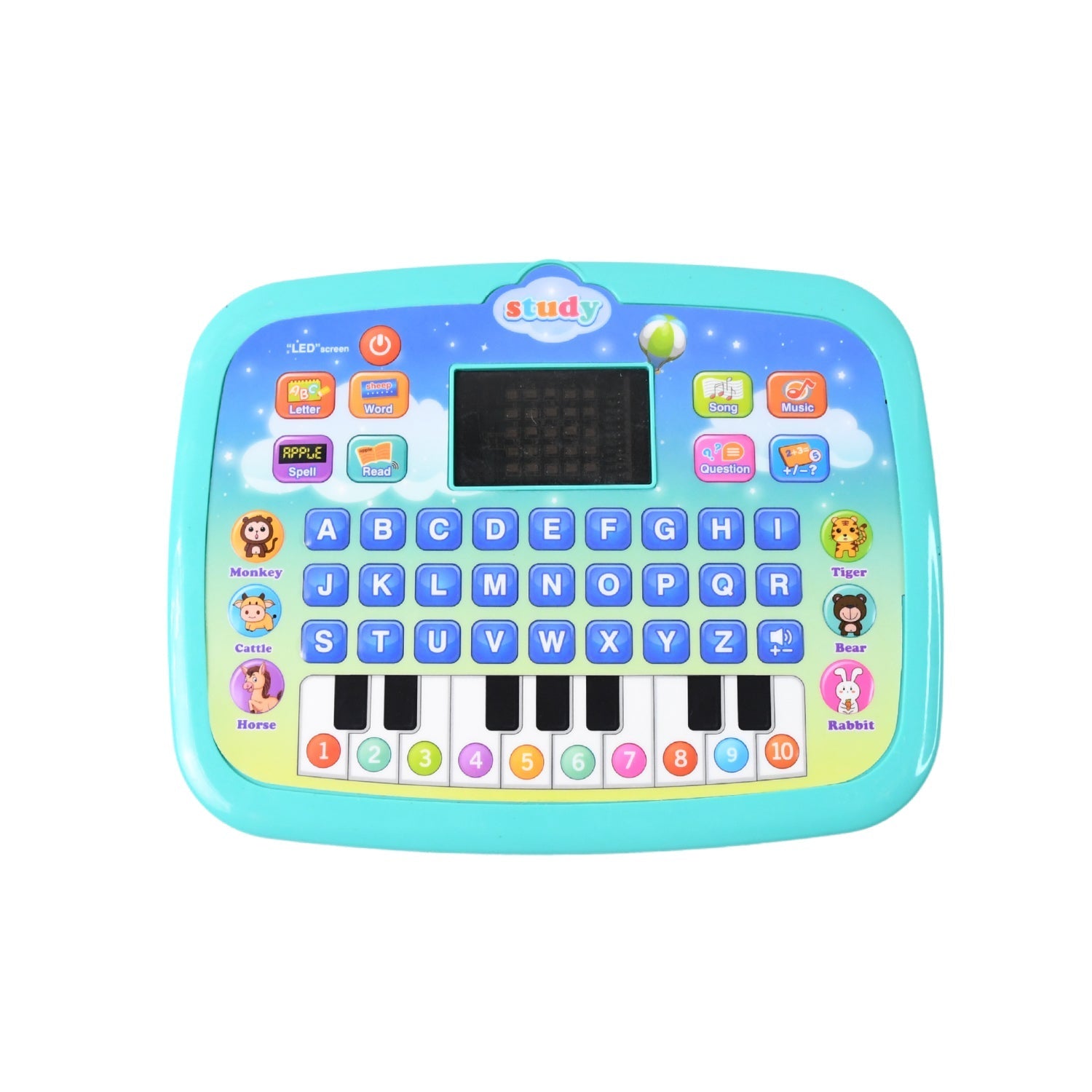 Learning Educational Computer Kids Piano Laptop with LED Screen & Music Your Brand