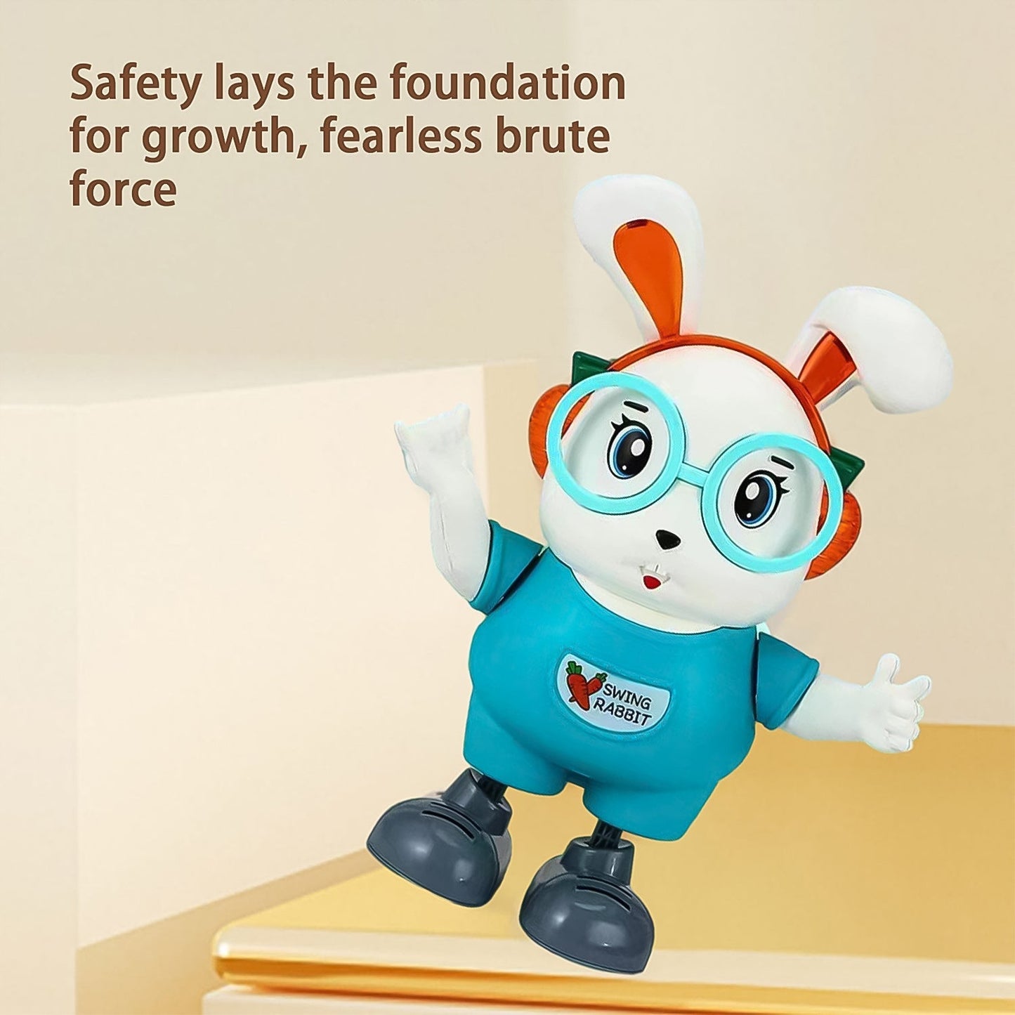 Electroplay Swing Rabbit Musical Dancing Toy – Interactive Bunny with Lights, Sounds (1 Pc / Battery Not Included) Your Brand