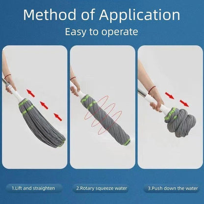 Squeeze Twist Mop Self Wringing Mop, Stainless Steel Handle (1 Pc) Your Brand
