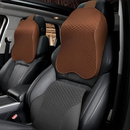 Say Goodbye to Neck Pain: Memory Foam Car Neck Pillow for Drivers (1 Pc, Mix Color) Your Brand