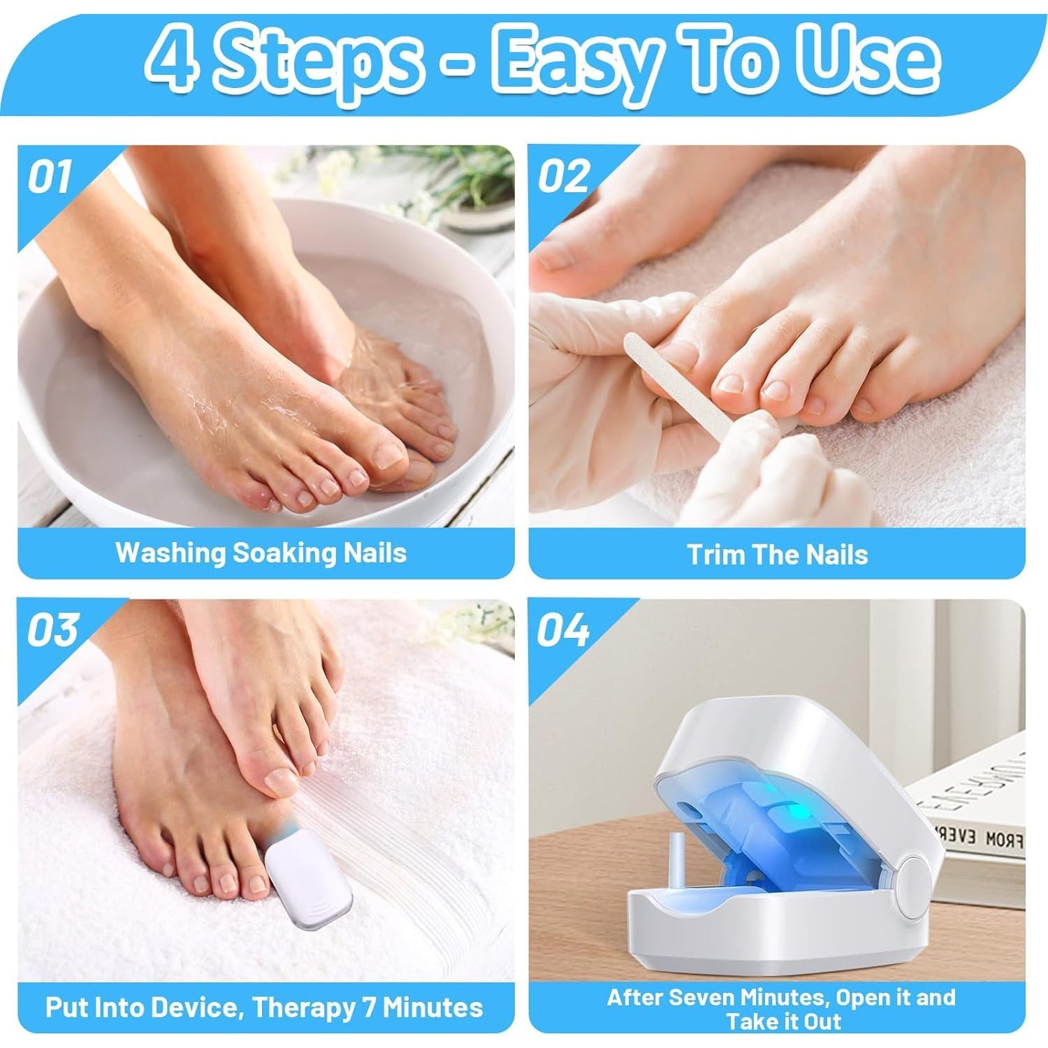 Rechargeable Nail Fungus Laser – Anti-Fungal Device for Toenails, Hands & Feet (Home Use) Your Brand