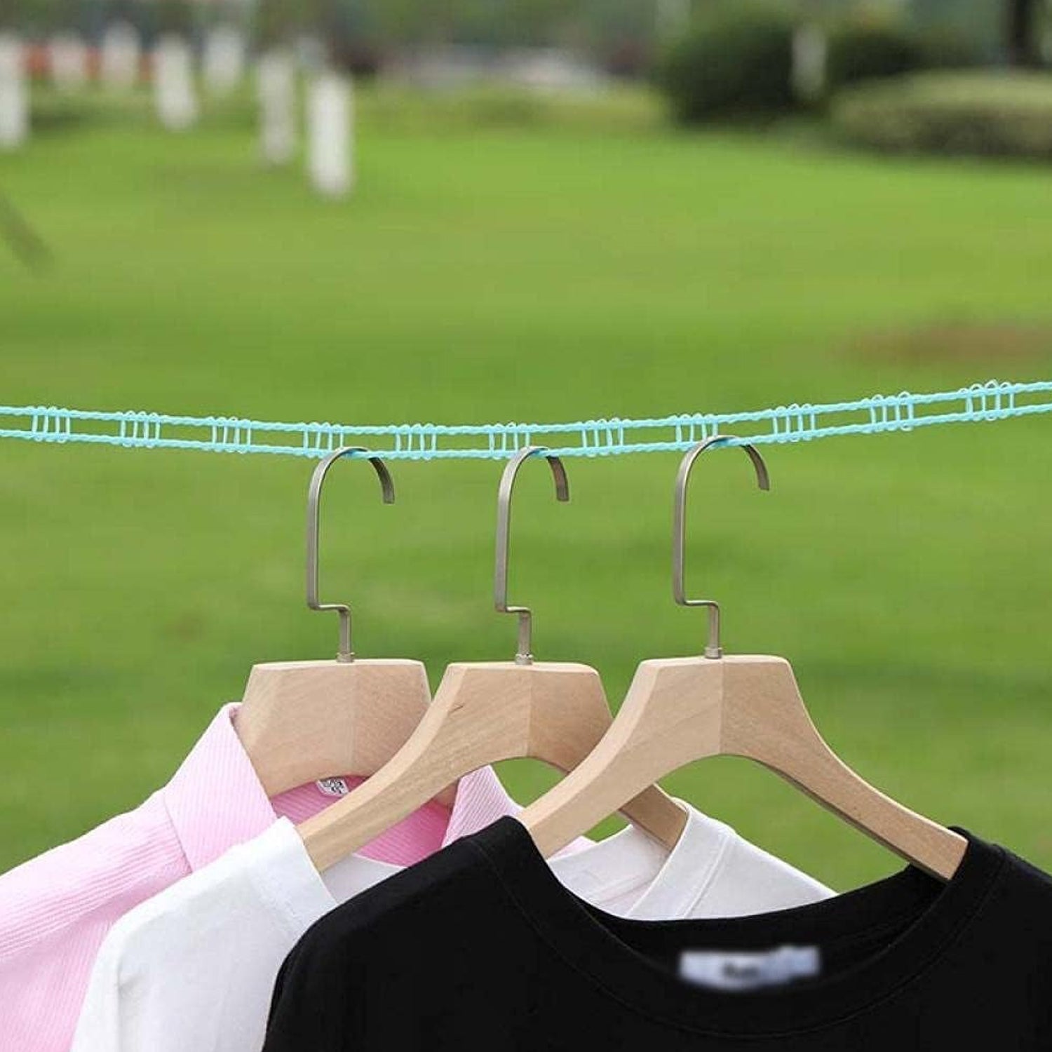 3 Meter Anti-Slip Clothesline Rope - Nylon, Hooks, Indoor/Outdoor Your Brand