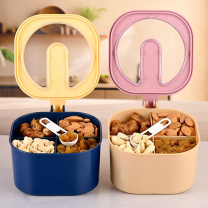 Fancy 4-Section Masala Box for Kitchen Storage (Spice Container) Your Brand