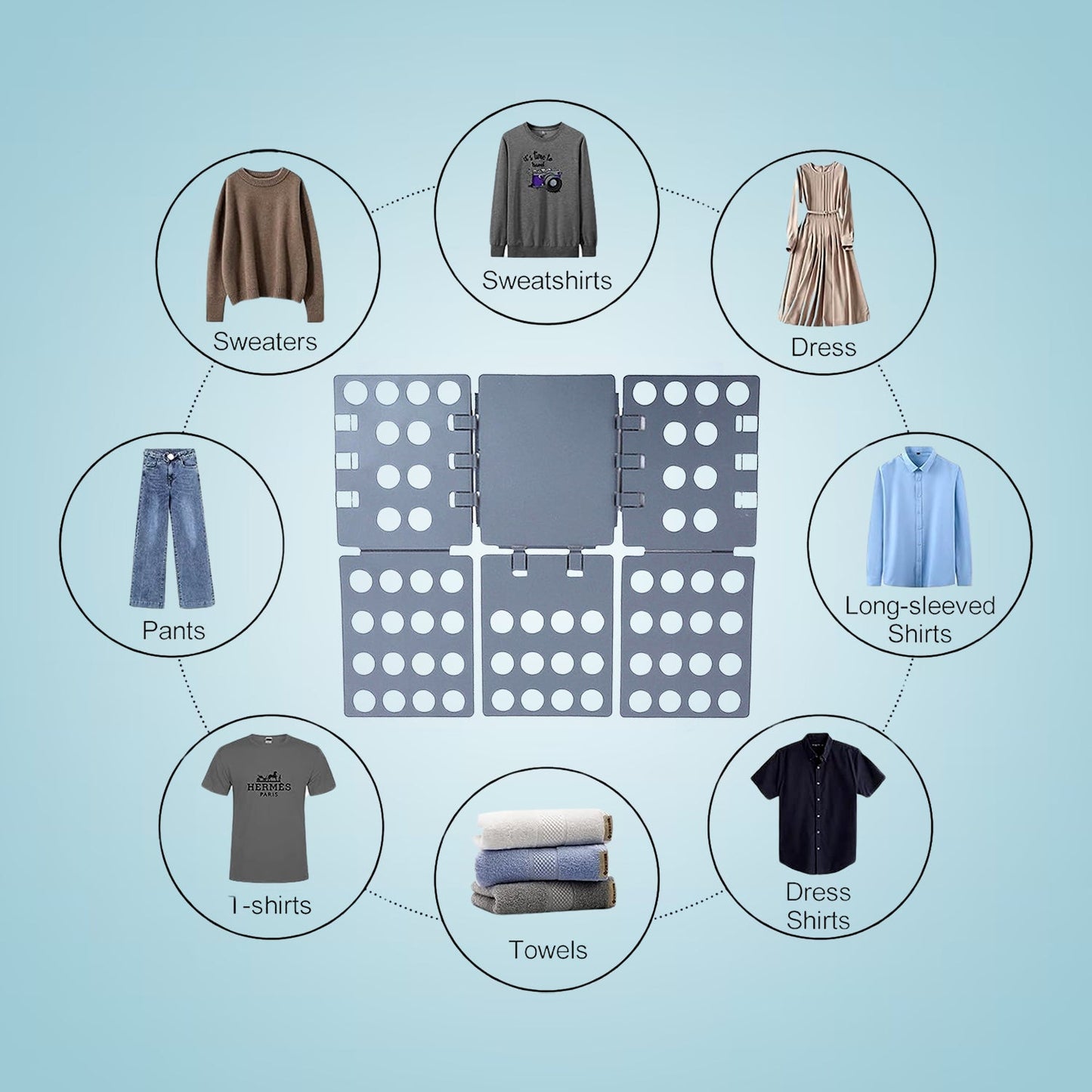 Plastic Large Folding Clothes Board (1 Set) Your Brand