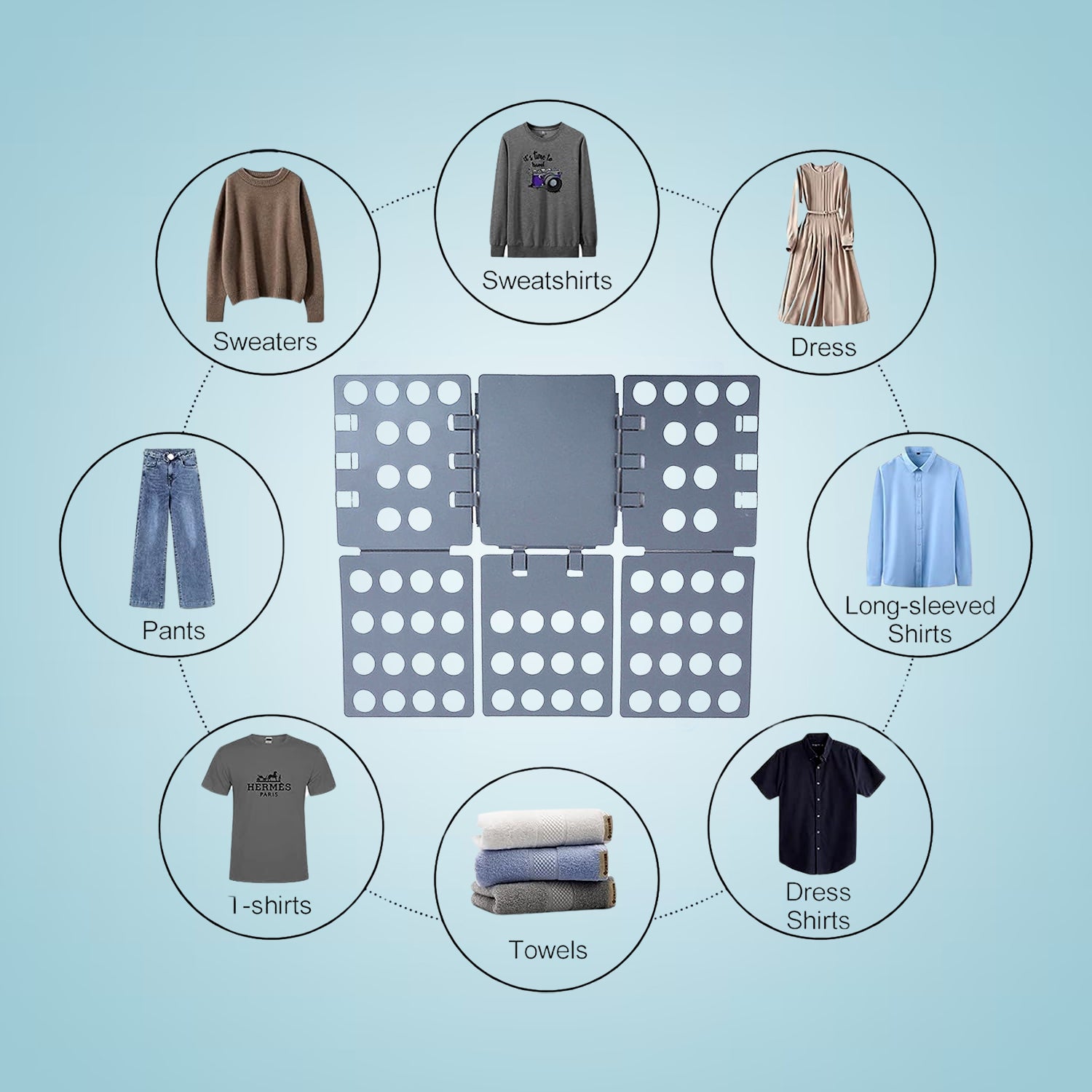 Plastic Large Folding Clothes Board (1 Set) Your Brand