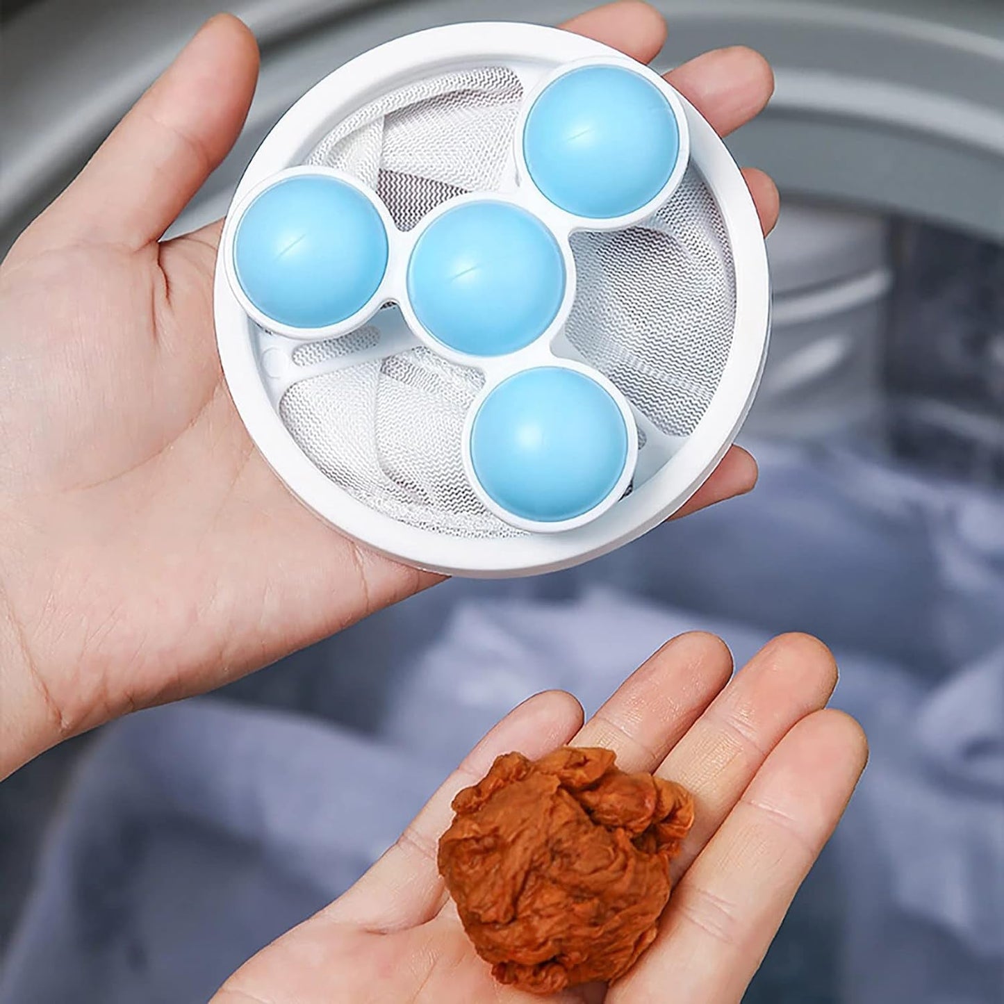 Floating Laundry Ball Lint Catcher – Reusable Hair & Fur Filter (1 Pc) Your Brand