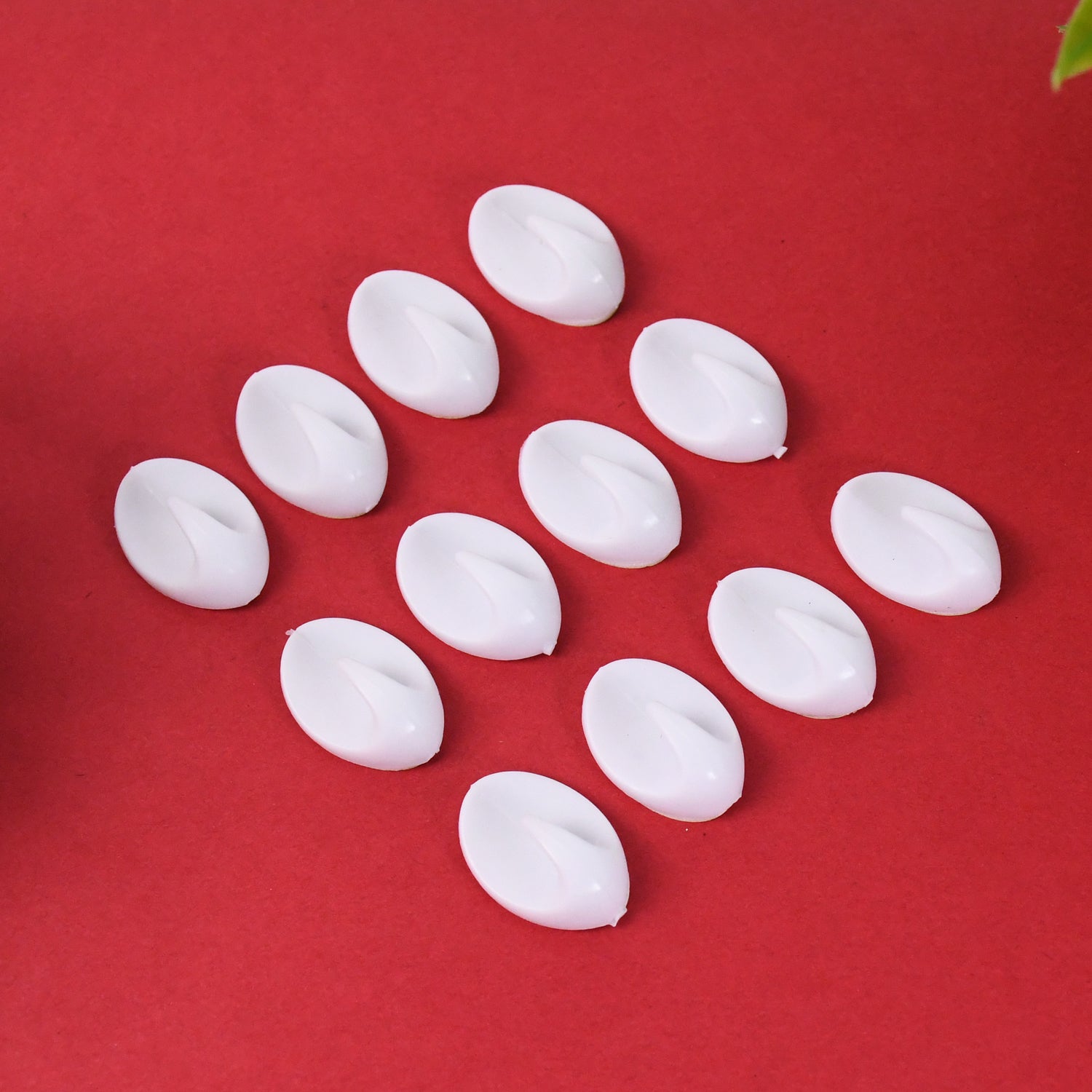 Earth Star Self Adhesive Plastic Wall Hook (12 Pc) Your Brand