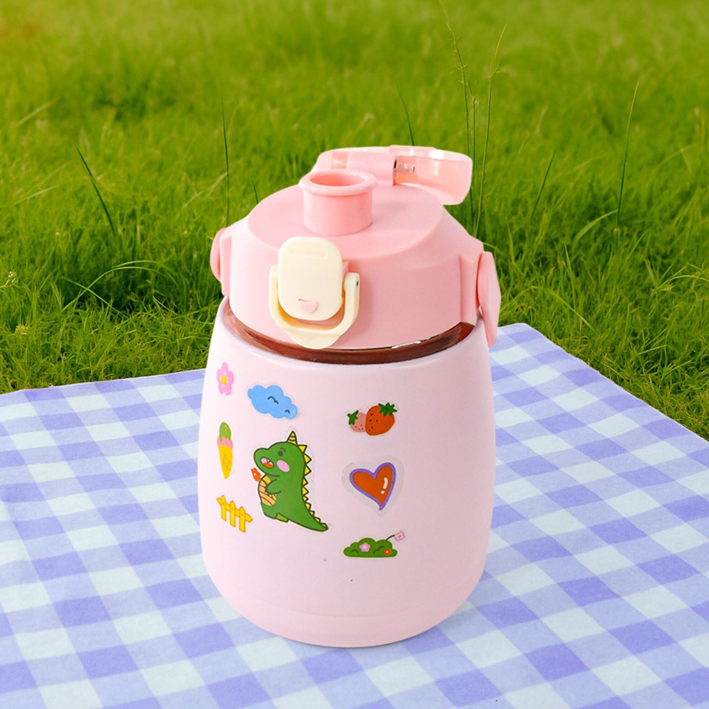 Stainless Steel Vacuum Insulated Water Bottle with Handle & Sticker (700 ML) Your Brand