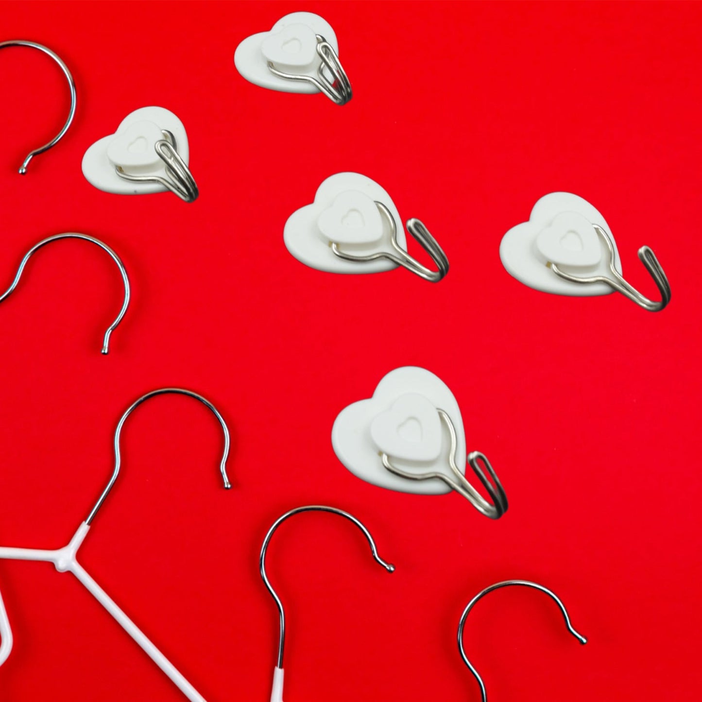 Multipurpose Strong Hook Self-Adhesive hooks for wall Heavy Plastic Hook, Sticky Hook Household For Home , Decorative Hooks, Bathroom & All Type Wall Use Hook , Suitable for Bathroom, Kitchen, Office (5 Pc Set) Your Brand